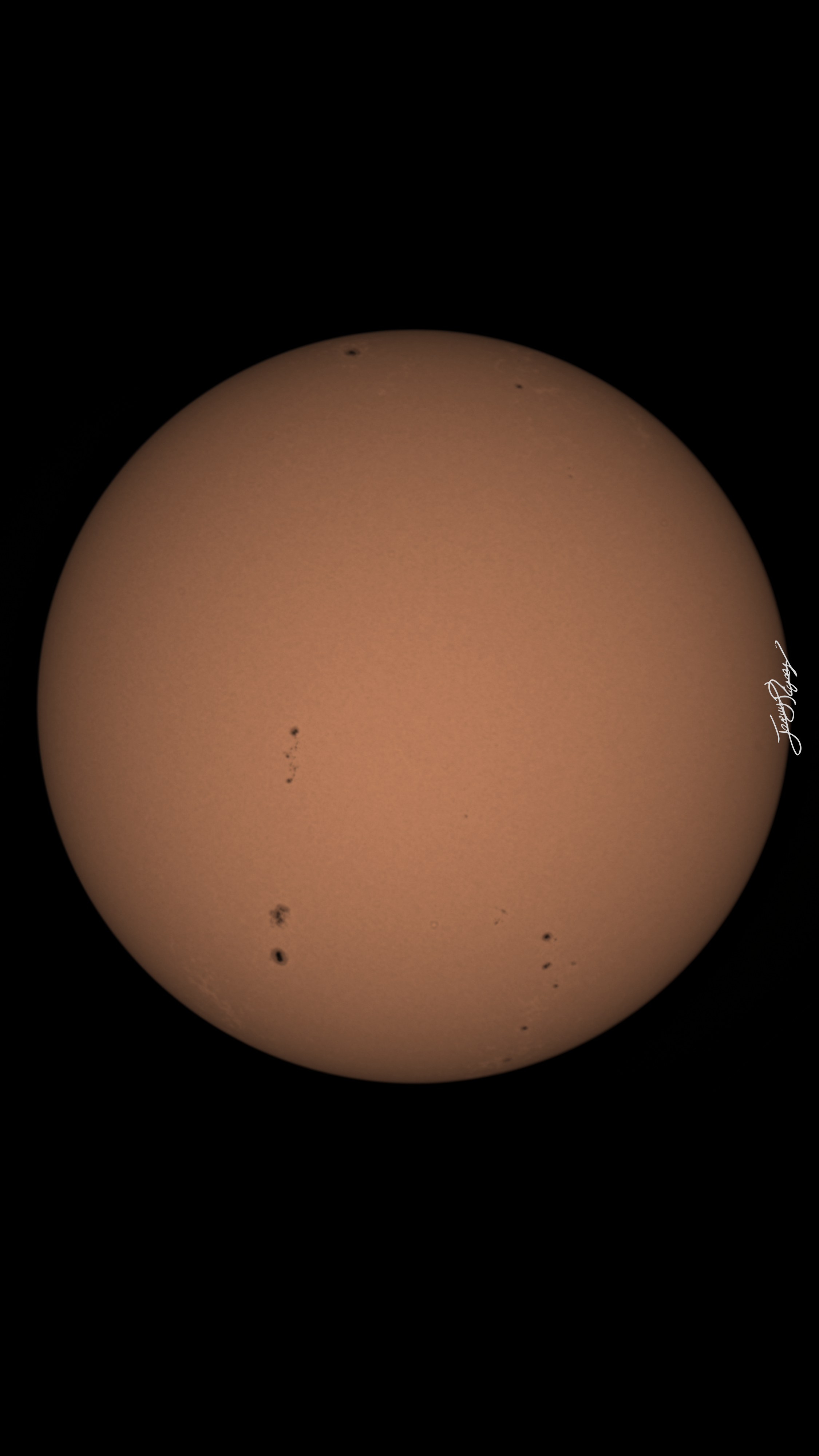 Optical image of the Sun taken from a solar telescope at Dunsink Observatory. Optical image of the Sun taken from a solar telescope at Dunsink Observatory.
